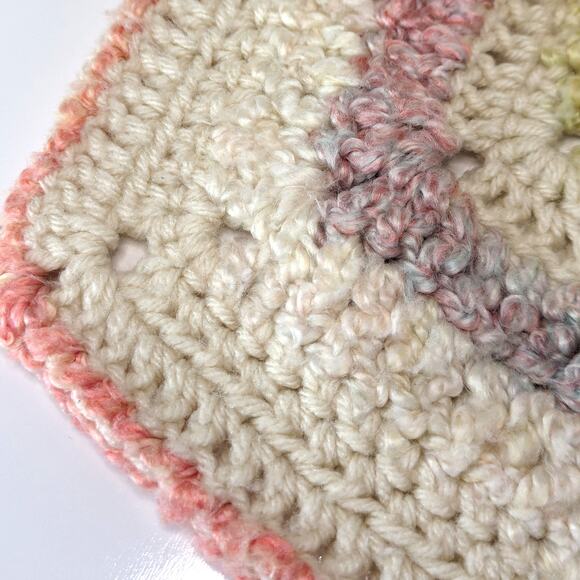 Crochet Unicorn Lovey Security Blanket Handmade Pastel Rainbow Baby Plush 16" - Picture 9 of 11